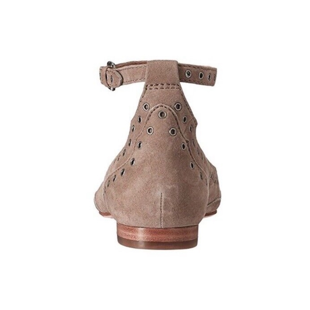 Frye Tan Leather Sienna Studded Pointed Flats - Picture 15 of 16
